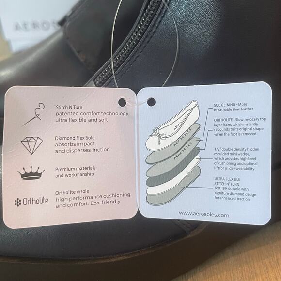 Aerosoles Womens Carin Navy Comfortable Wedge Ankle Booties Size 5M Casual - Picture 8 of 11